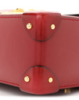 Azalea Calfskin Small Padlock Bamboo Shoulder Bag Romantic Cerise