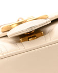 Calfskin Matelasse Small GG Marmont Shoulder Bag White