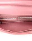 Metallic Lambskin Quilted Boy Wallet On Chain WOC Pink