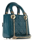 Patent Cannage Mini Lady Dor Blue