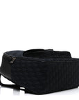 Oblique Jacquard Saddle Zip Backpack Black