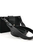 Recycled Nylon Vitello Grace Light Pequin Baguette Belt Pouch Black