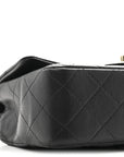 Lambskin Quilted Mini Rectangular Flap Black