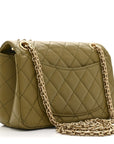 Aged Calfskin Quilted 2.55 Reissue 224 Flap Khaki