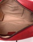 Calfskin Matelasse Medium GG Marmont Chain Shoulder Bag Hibiscus Red