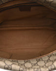 GG Supreme Monogram Large Linea A Hobo Light Brown