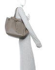 Soft Grained Calfskin Small Belt Cabas Phantom Taupe