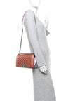 Metallic Patent Calfskin Quilted Medium Boy Flap Light Pink