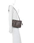 Calfskin Mini Flamenco Knot Clutch Chocolate