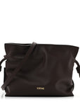 Calfskin Mini Flamenco Knot Clutch Chocolate