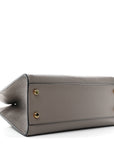 Grainy Calfskin Virtus Top Handle Tote Grey