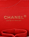 Lambskin Quilted Jumbo Double Flap Red