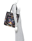 Canvas Underwater Medusa Tote Black Multicolor
