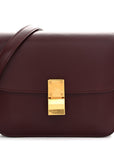 Box Calfskin Teen Classic Box Flap Bag Burgundy
