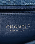 Denim Quilted Large Boy Flap Blue