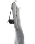 Calfskin Jacquard Mini Gate Dual Bag Black