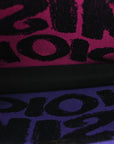 Canvas Embroidered Large Miss D1OR Graffiti Book Tote Fuchsia Purple