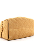 Suede Quilted Small CHNL 25 Handbag Beige
