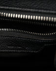 Drummed Calfskin Micro Luggage Black