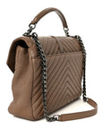 Sheepskin Matelasse Chevron Monogram Large College Bag Fard