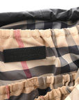 Nylon Grained Calfskin Watson Diaper Bag Black