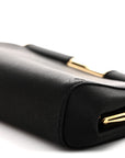 Satin Small Marlene Chain Clutch Black
