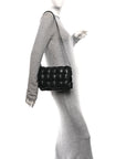 Nappa Maxi Intreccio Padded Cassette Crossbody Bag Black