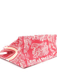 Canvas Embroidered Medium D1ORiviera Toile De Jouy Book Tote Raspberry