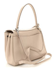 Natural Smooth Calfskin Small Rodeo Top Handle Handbag Almond