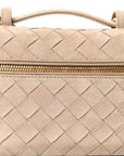 Suede Intrecciato Bang Bang Vanity Case Ecru