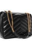 Lambskin Chevron Quilted Large LouLou Black