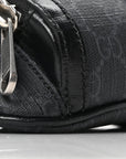 GG Supreme Monogram Textured Calfskin Retro Interlocking G Belt Bag Black