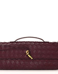 Nappa Intrecciato Long Andiamo Top Handle Clutch Barolo