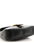 Calfskin Matelasse Medium GG Marmont Shoulder Bag Black