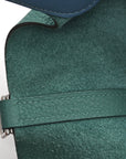 Taurillon Clemence Swift Eclat Picotin Lock 22 MM Vert Verone Bleu De Prusse