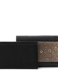Swift Lizard Passant Compact Wallet Black Ombre