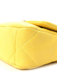 Lambskin Quilted Medium CHNL 19 Flap Yellow
