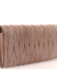 Nappa Lux Matelasse Flap Wallet Mughetto