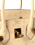 Ostrich Birkin 25 Parchemin