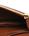 Calfskin House Check Hampshire Wallet On Chain Tan
