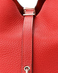 Taurillon Clemence Picotin Lock 22 MM Rouge Pivoine