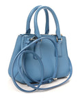 Saffiano Lux Micro Galleria Double Zip Tote Turchese