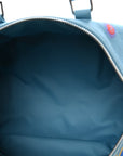 LV X YK Taurillon Monogram Keepall Bandouliere 50 Blue Multicolor