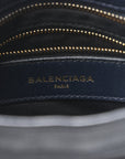 Chevre Gold Metallic Edge Hardware Mini City Bleu Nuit Dark Sea