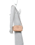 Calfskin Matelasse Monochrome Small GG Marmont Chain Shoulder Bag Camelia
