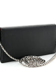 Saffiano Bi-Color Wallet On Chain Black Fuoco