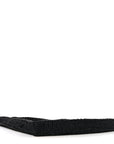 Yarn Raffia Effect Crochet Logo Embroidered Tote Bag Black