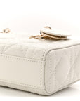 Lambskin Cannage Micro Lady D-Joy Latte