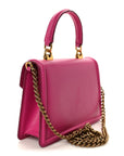 Smooth Calfskin Small Devotion Envelope Top Handle Bag Pink