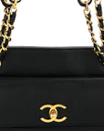 Caviar CC Flap Shoulder Bag Black